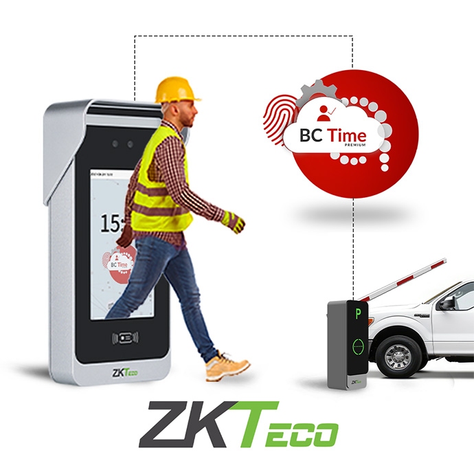 Clocking system and access control and vehicle boom gate access with ZKTeco devices