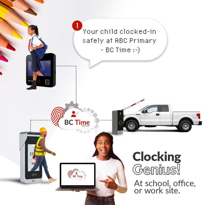 Clocking system BC Time and ZKTeco Biometrics and Devices